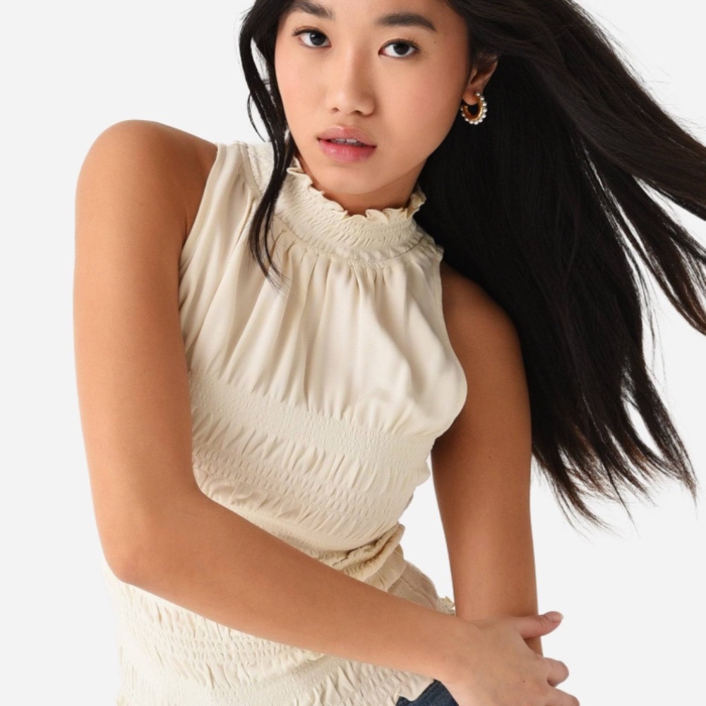 FRAME Smocked Knit Halter